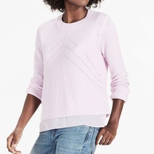 Lucky Brand | Lavendar Nico Layered Knit Pullover Sweater